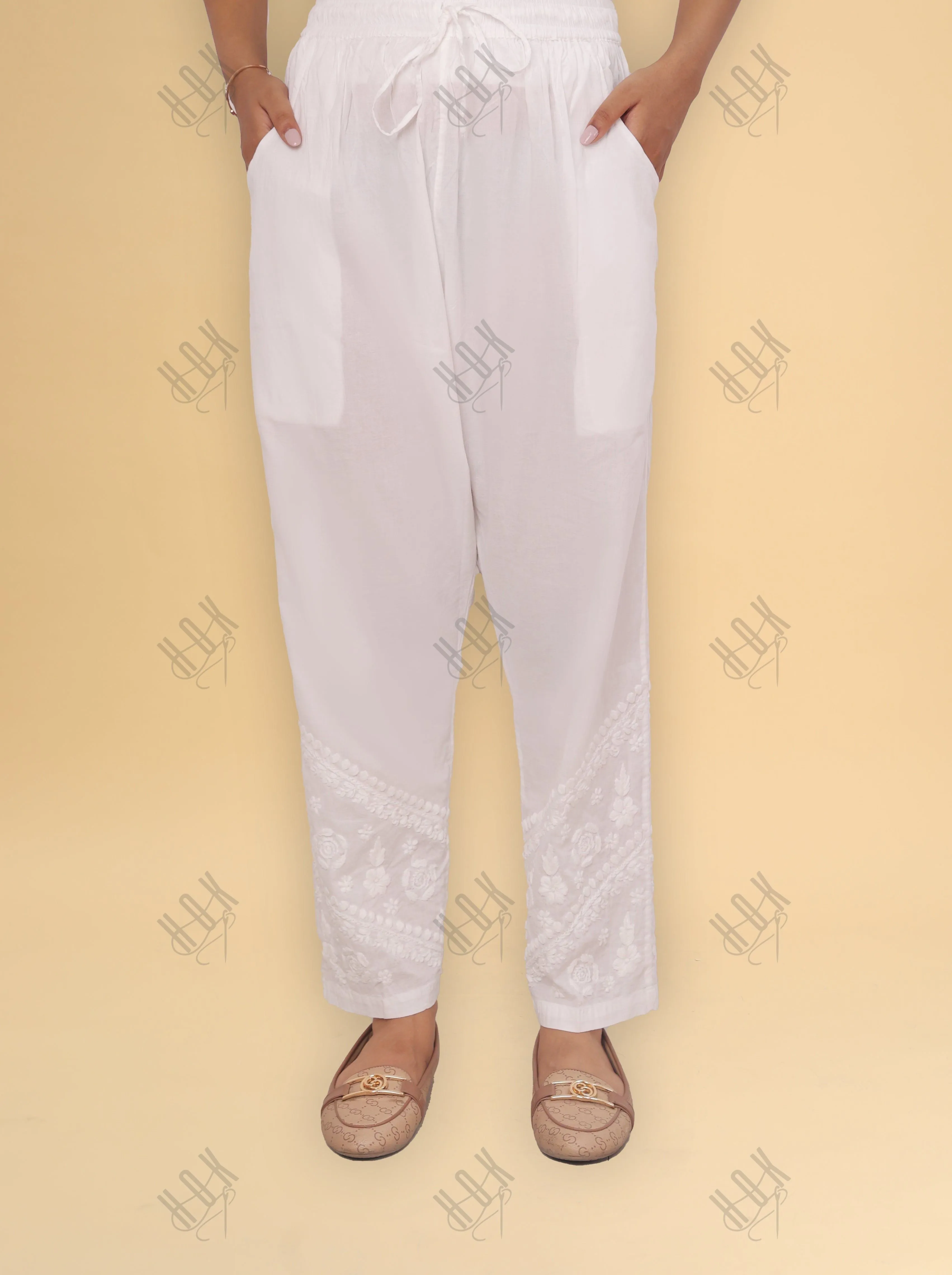 Saba Chikankari Cotton Pants