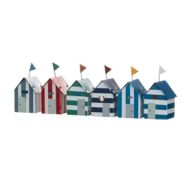 Shoeless Joe 9cm Wooden Beach Huts Ornament