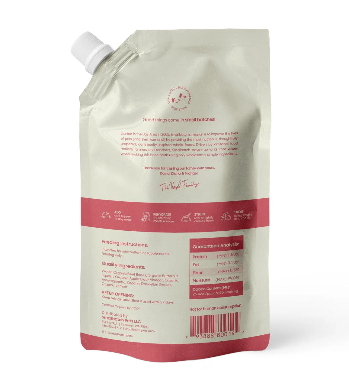 Small Batch Organic Beef Bone Broth 16oz