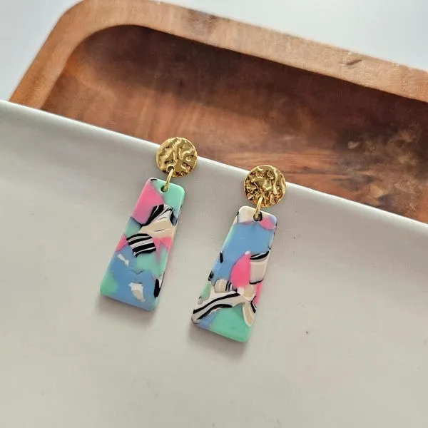 Spiffy & Splendid- Mia Mini Earrings - 80's Pastel