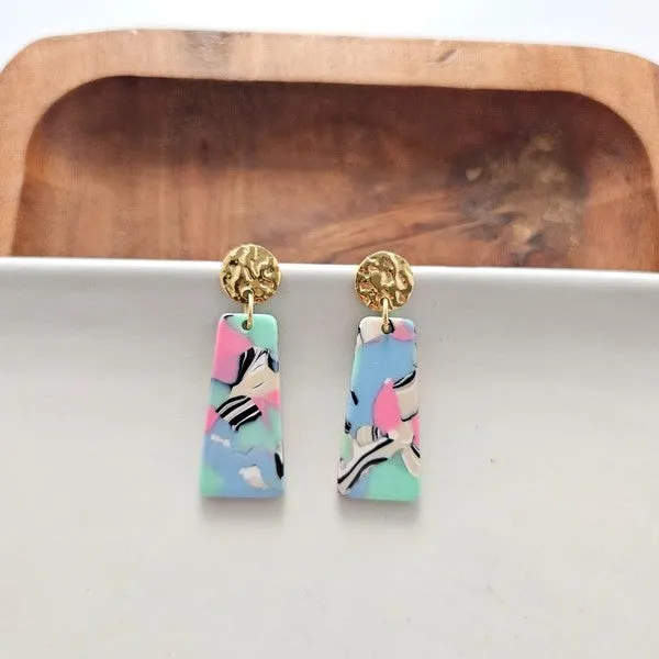 Spiffy & Splendid- Mia Mini Earrings - 80's Pastel