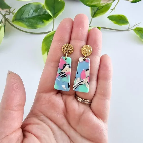 Spiffy & Splendid- Mia Mini Earrings - 80's Pastel