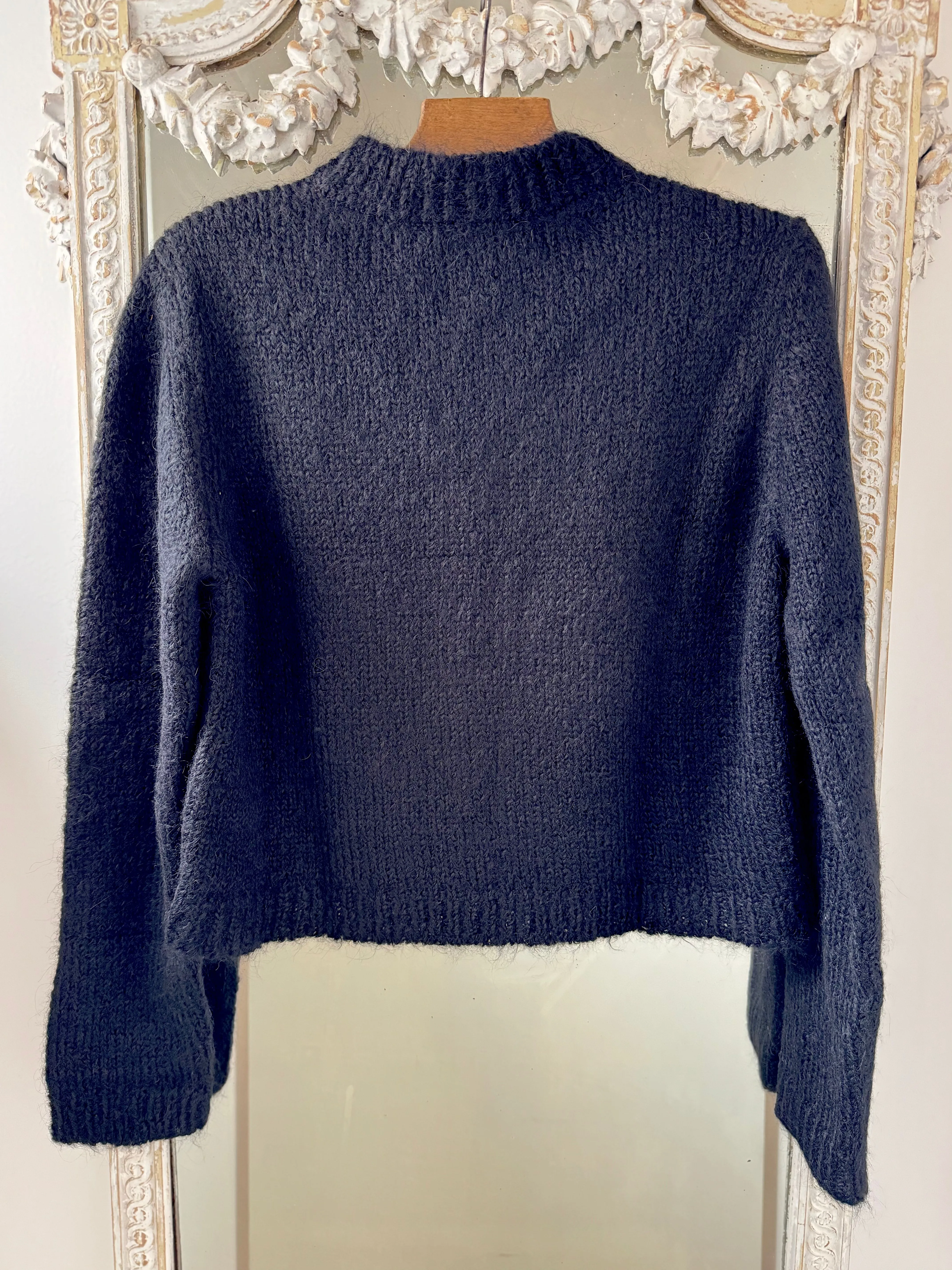 Sula Baby Alpaca Nickel Cardi - Black LAST ONE Medium
