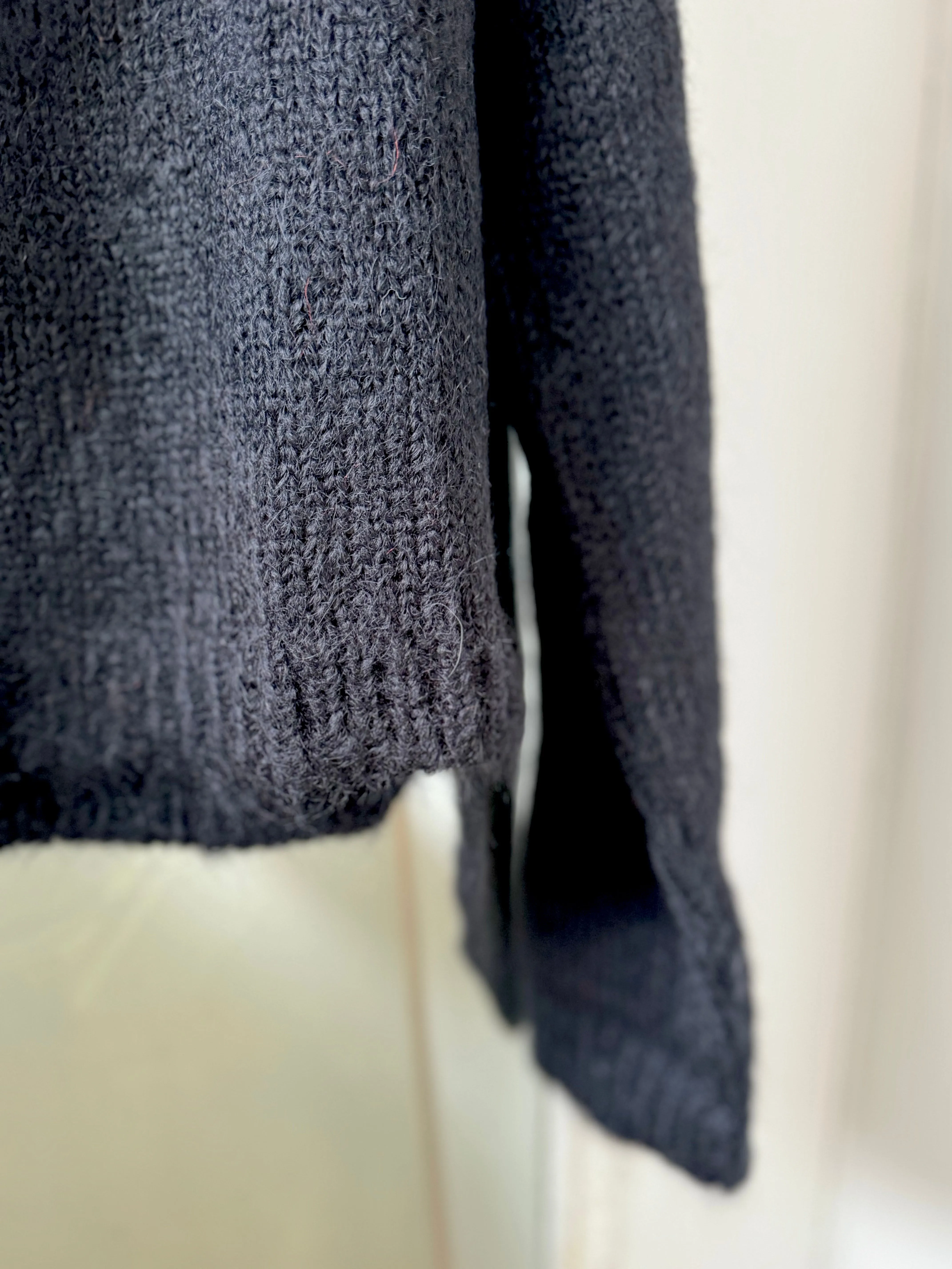 Sula Baby Alpaca Nickel Cardi - Black LAST ONE Medium