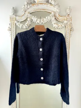 Sula Baby Alpaca Nickel Cardi - Black LAST ONE Medium