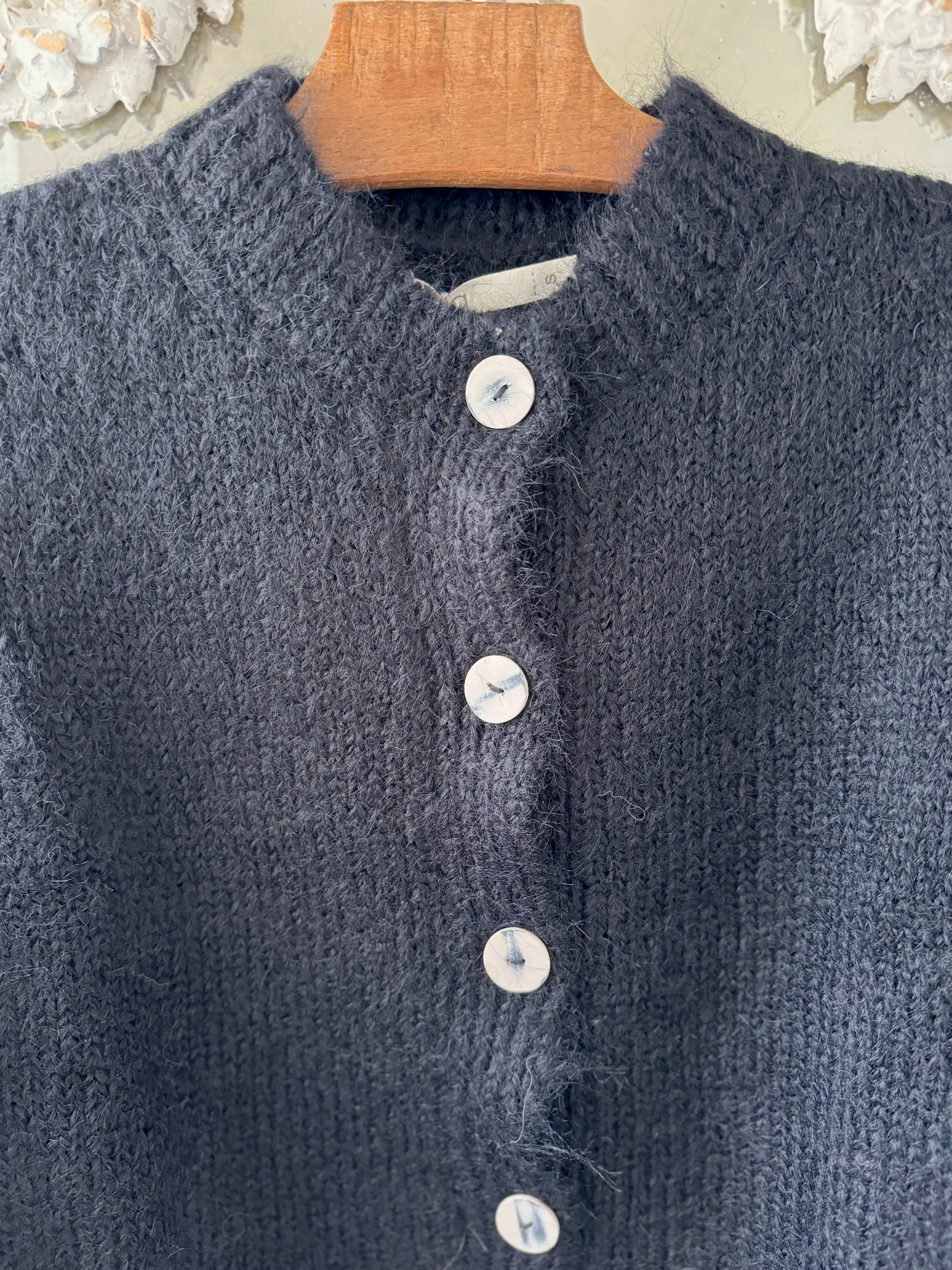 Sula Baby Alpaca Nickel Cardi - Black LAST ONE Medium