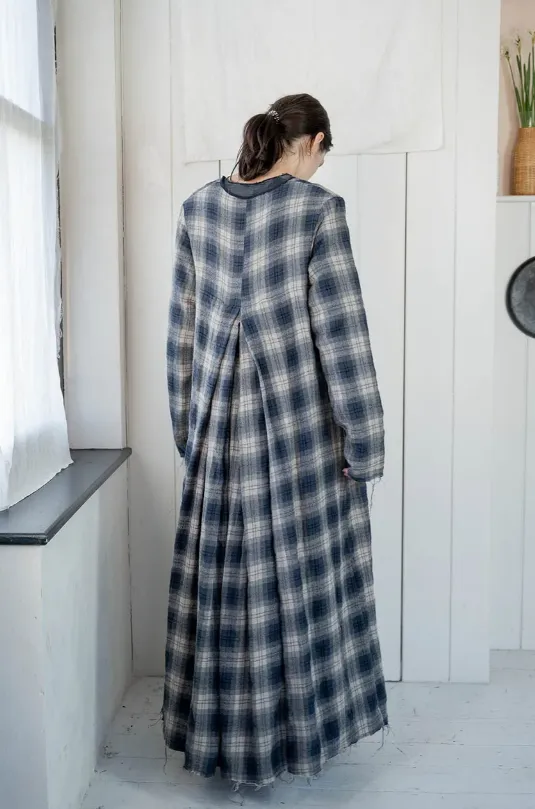 Sula 'Back Pleat' Reversible Coat - Dark Navy LAST ONE Size Small
