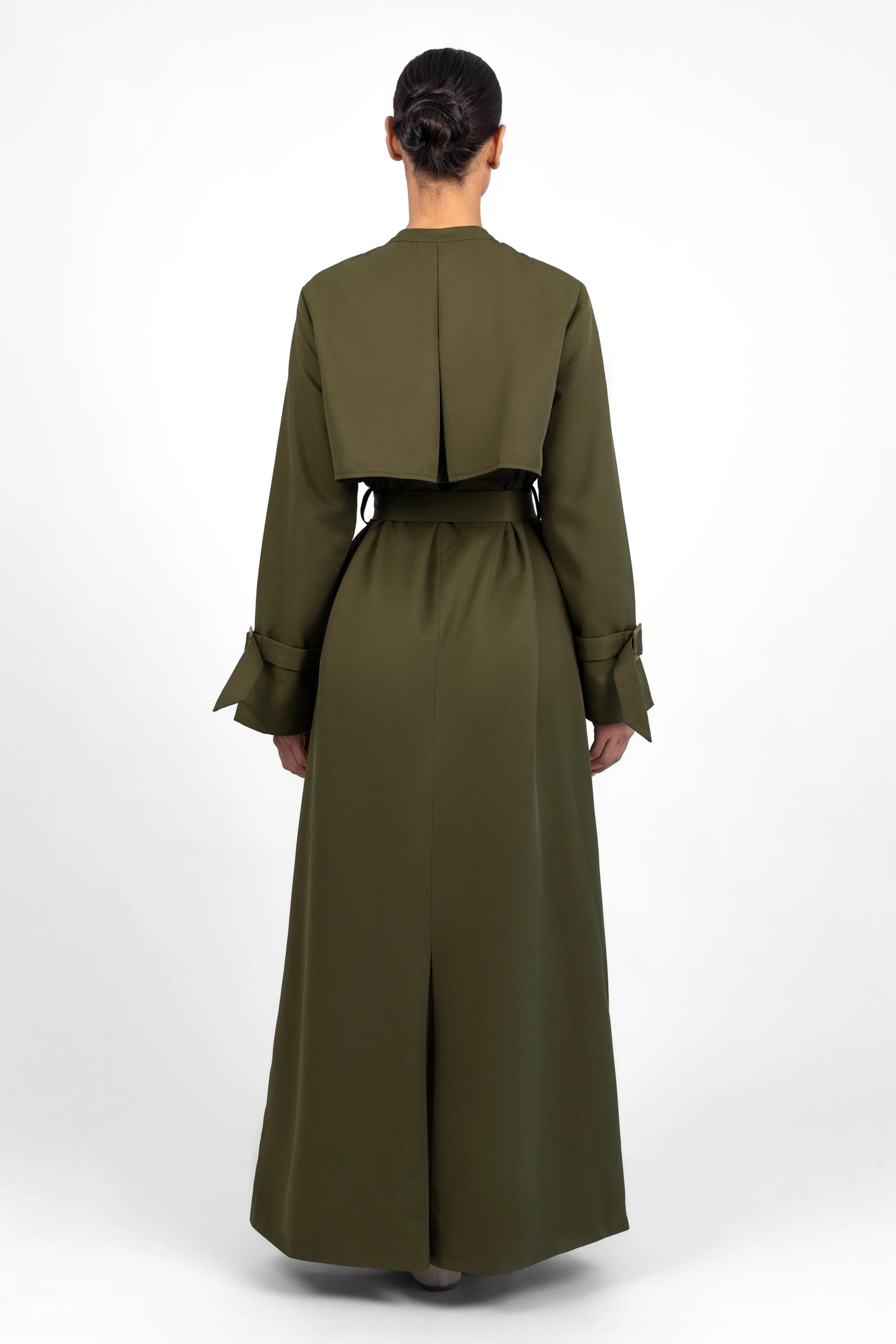 Trench Coat Dress - Khaki Green
