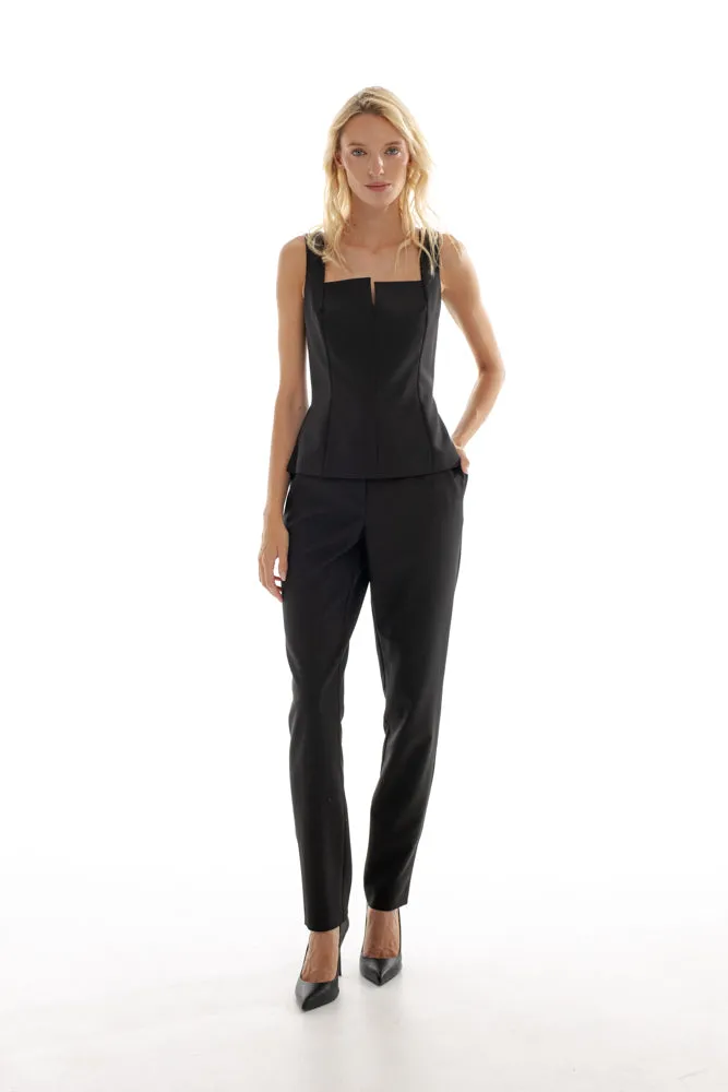 TROUSERS WITH HIDDEN ZIPPERS AT THE BACK HEM
