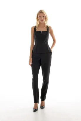 TROUSERS WITH HIDDEN ZIPPERS AT THE BACK HEM