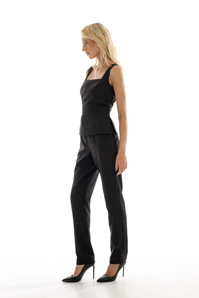 TROUSERS WITH HIDDEN ZIPPERS AT THE BACK HEM