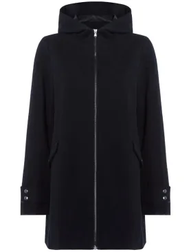 Vegan Wool Hooded Coat