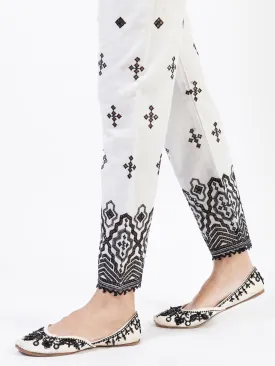 White Dyed Trousers - AL-T-670