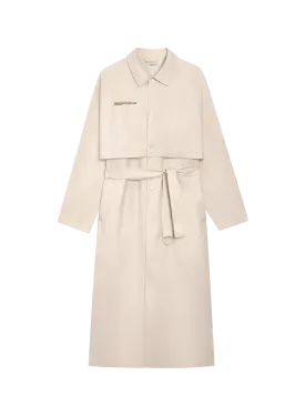 Womens Organic Cotton Trench Coat—sand